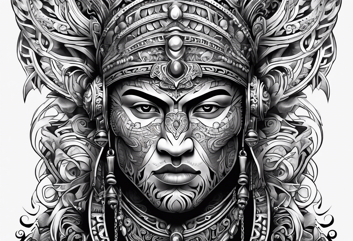 Te Moko with Croatian and Northern Irish influences tattoo idea