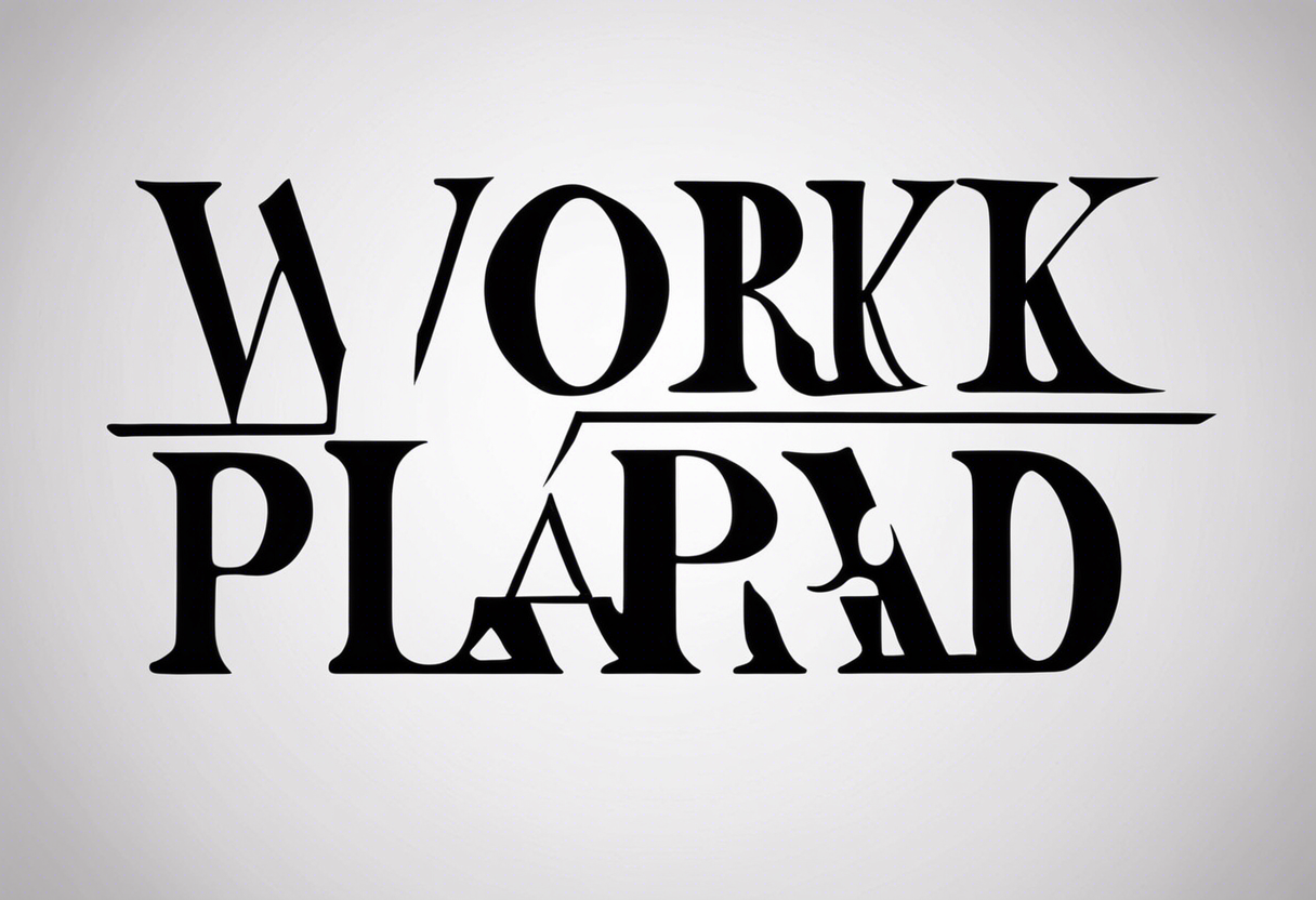 I want a tattoo containing the following two words "WORK HARD","PLAY HARD" tattoo idea