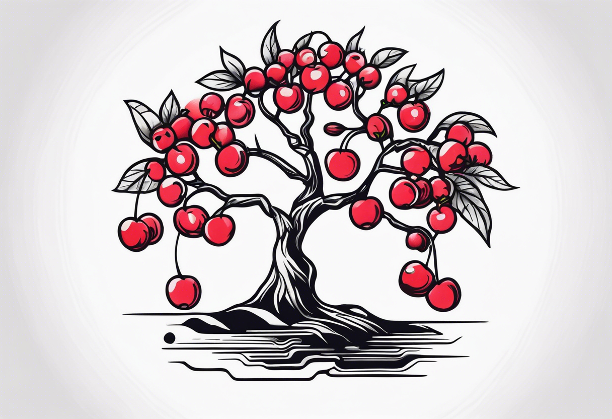 Cherry tree tattoo idea