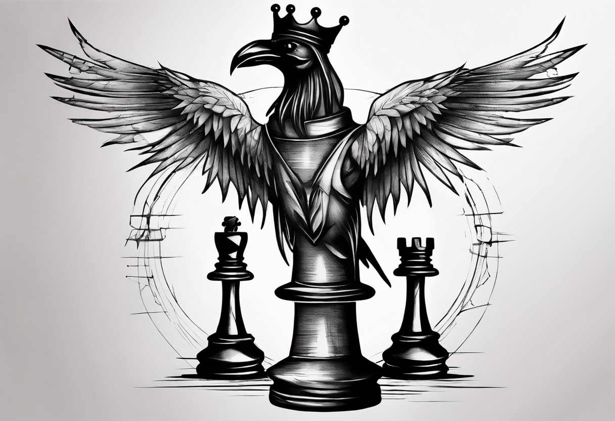 a rook from chess that is mostly sketched out tattoo idea