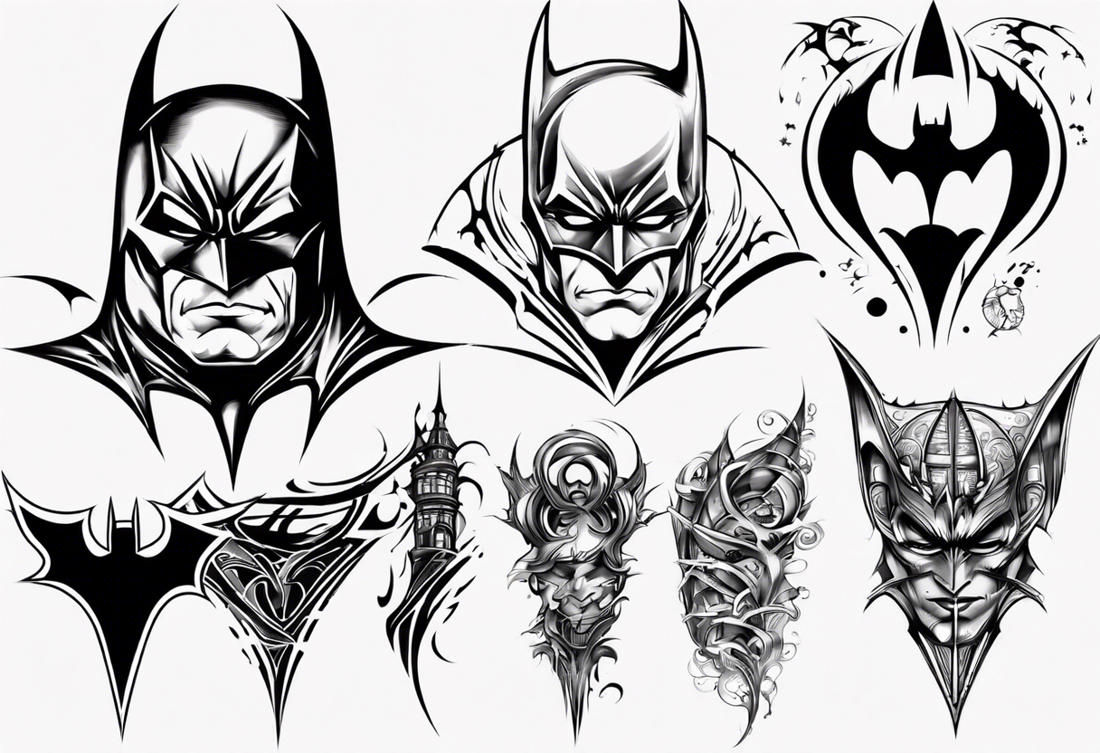 Batman logo tattoo idea | TattoosAI