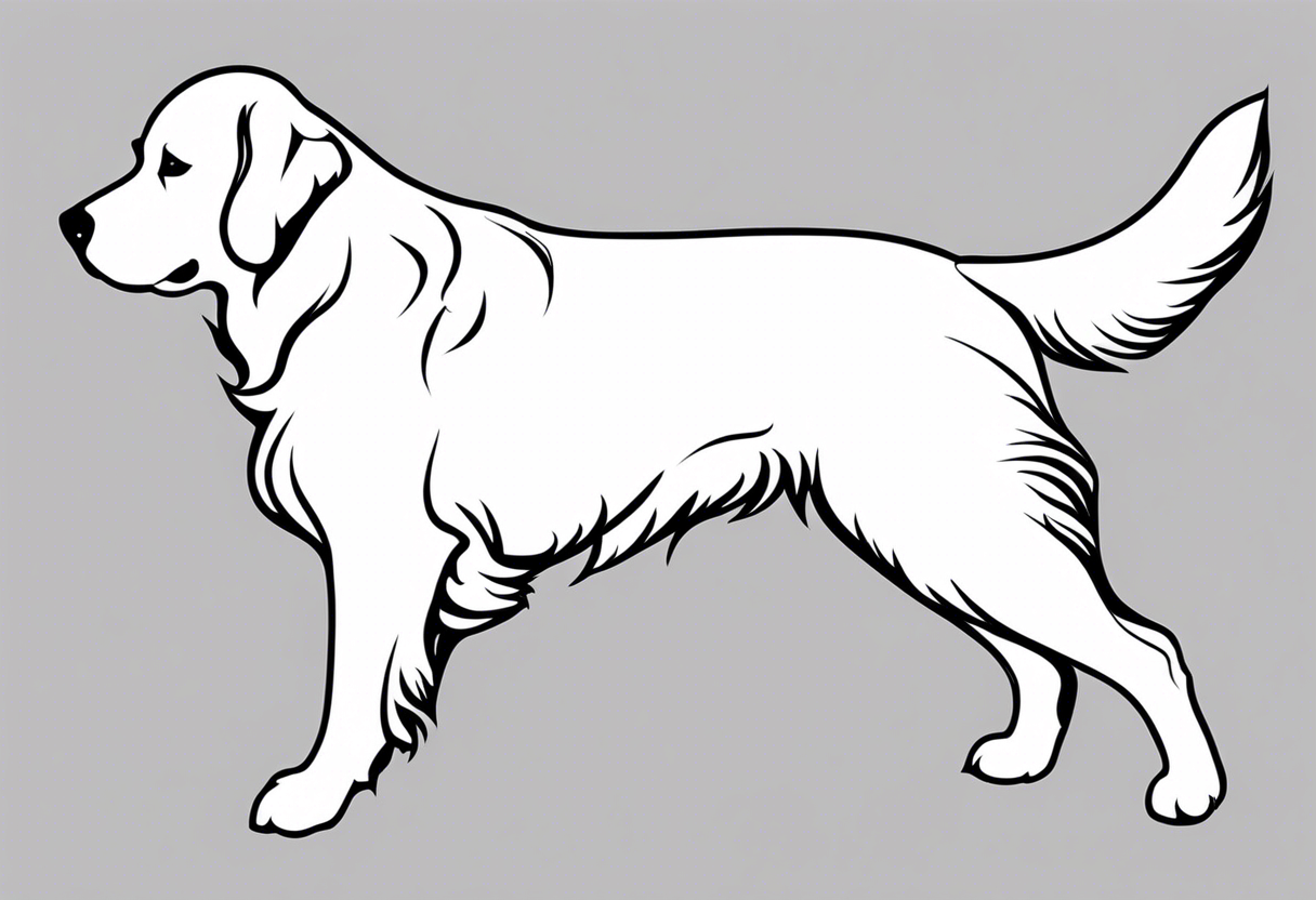 a golden retriever in plain white karate gis tattoo idea