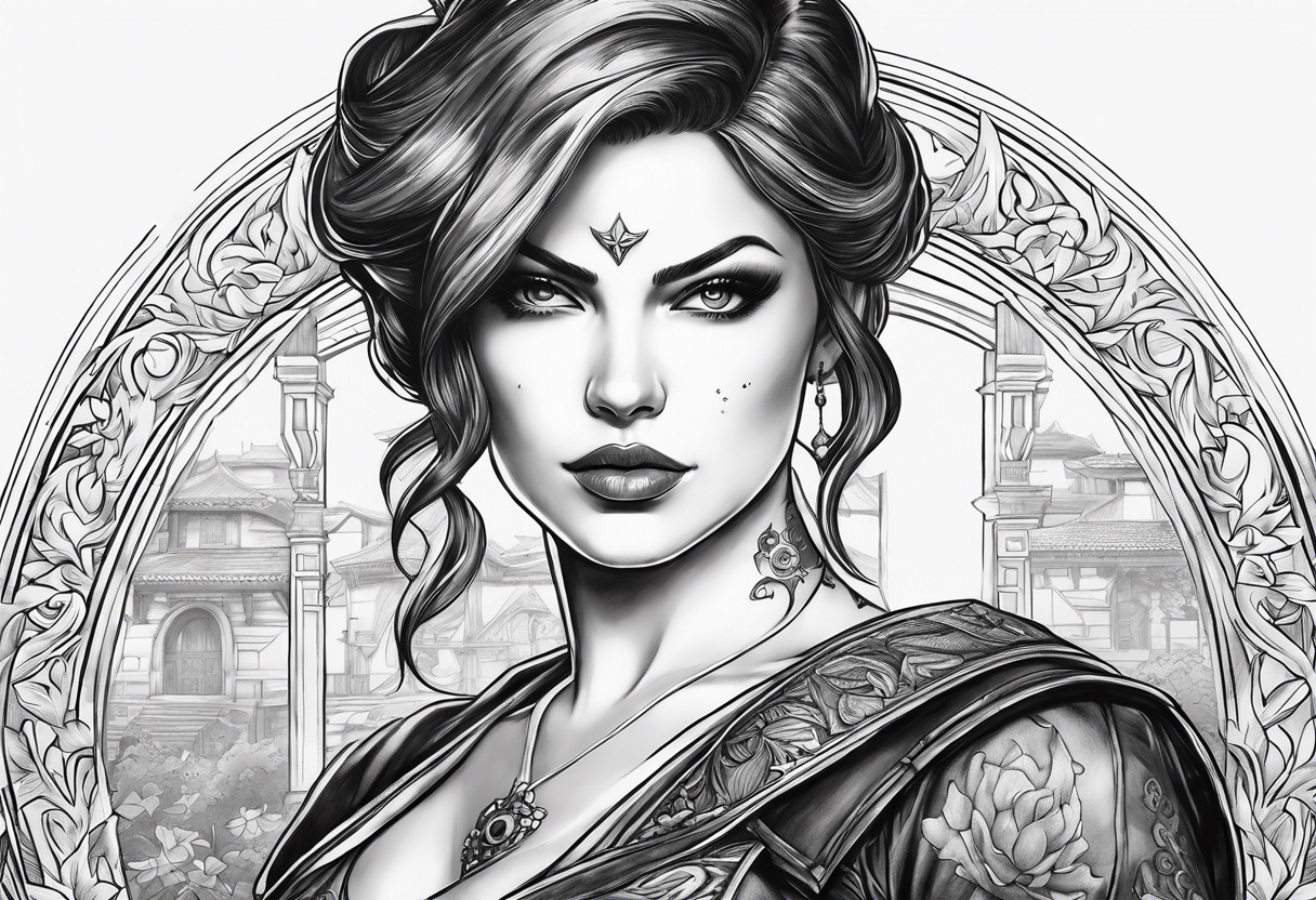 resident evil village lady dimitrescu tattoo idea