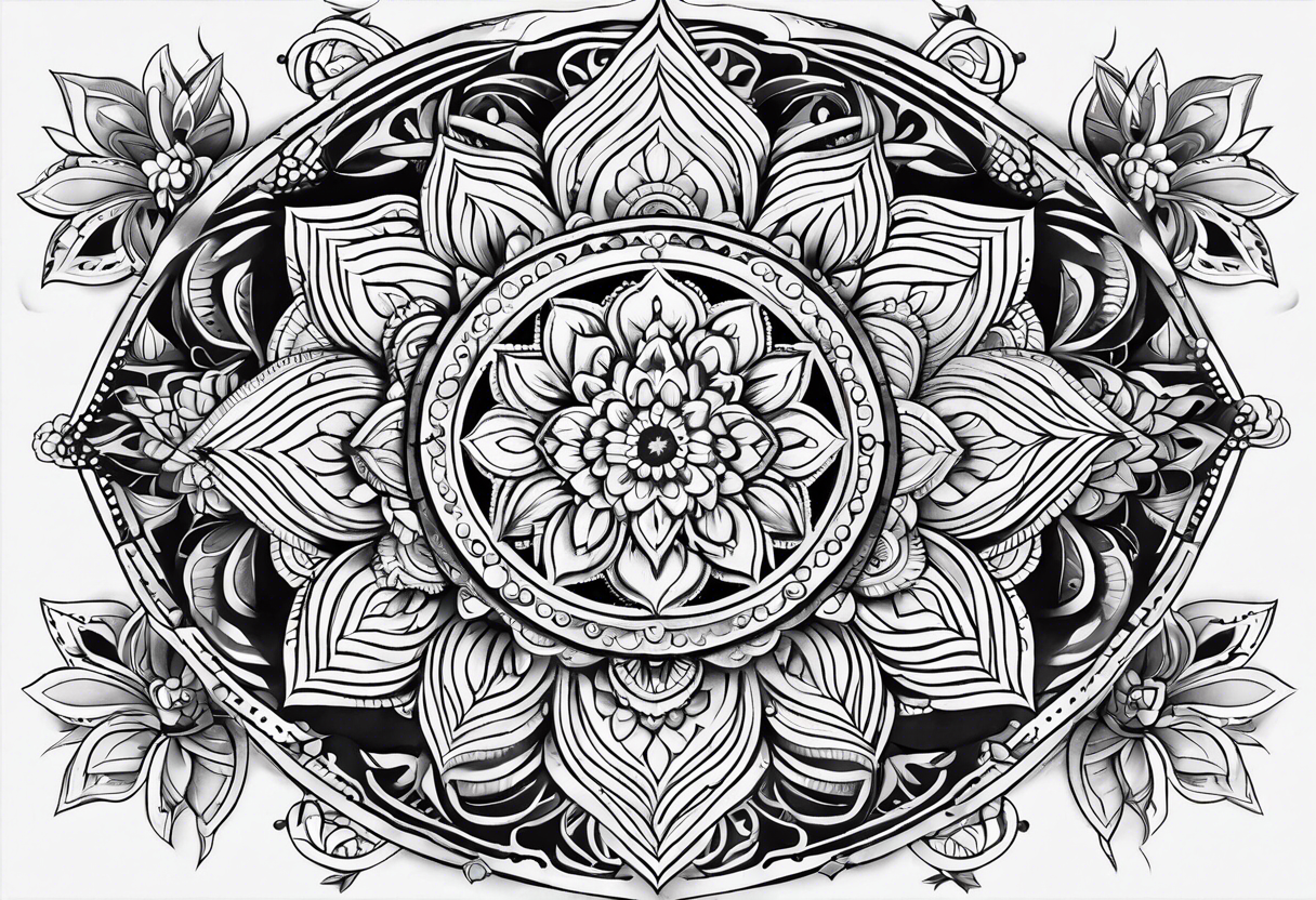 cute mandala tattoo idea