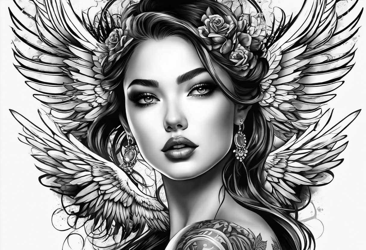 use picture from favorite and delete the wings tattoo idea