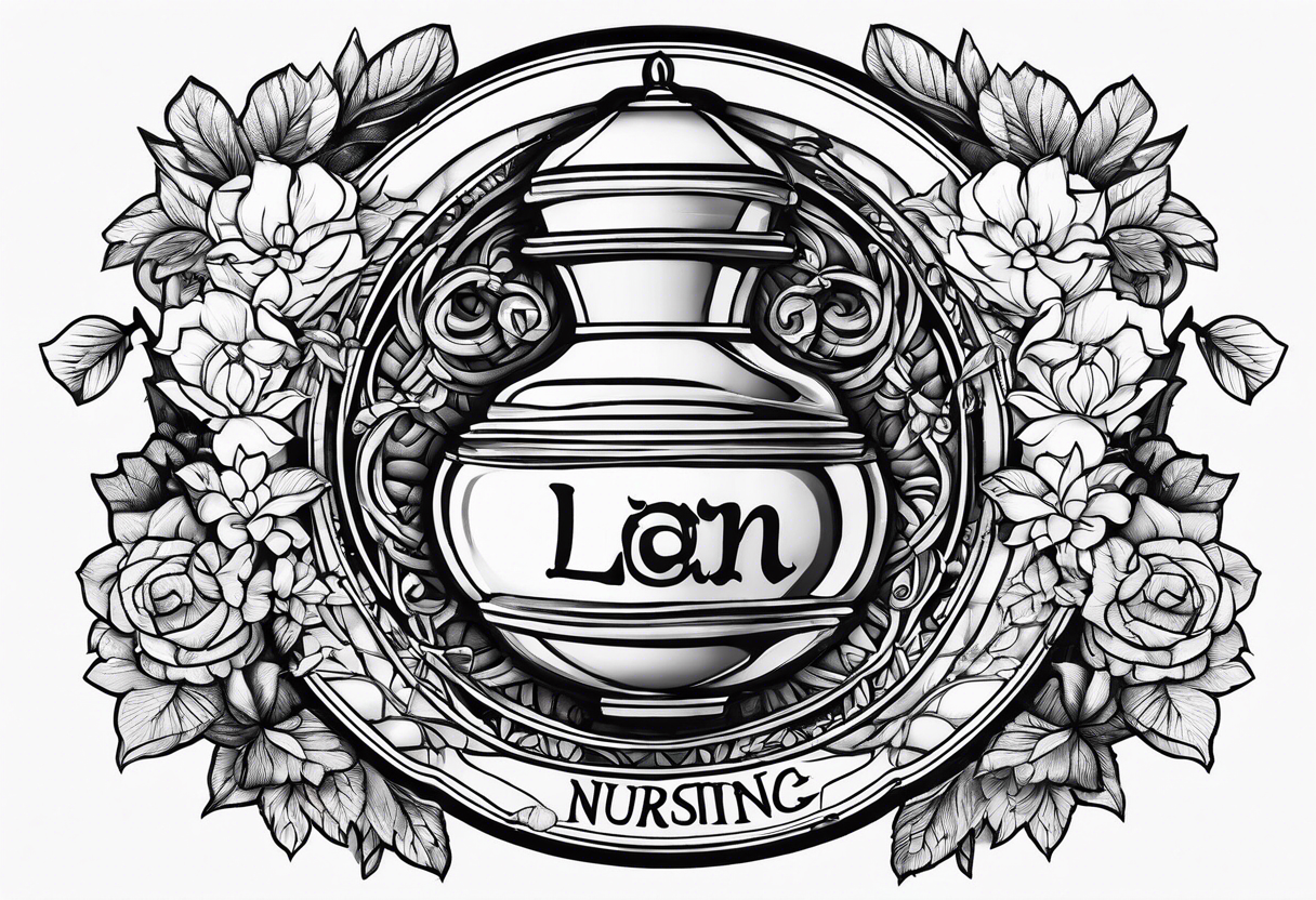 Lamp of nursing tattoo idea