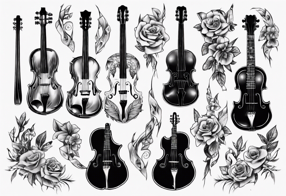 50 Violin Tattoo Designs for Men [2024 Inspiration Guide] | Music tattoo  designs, Violin tattoo, Tattoo designs men