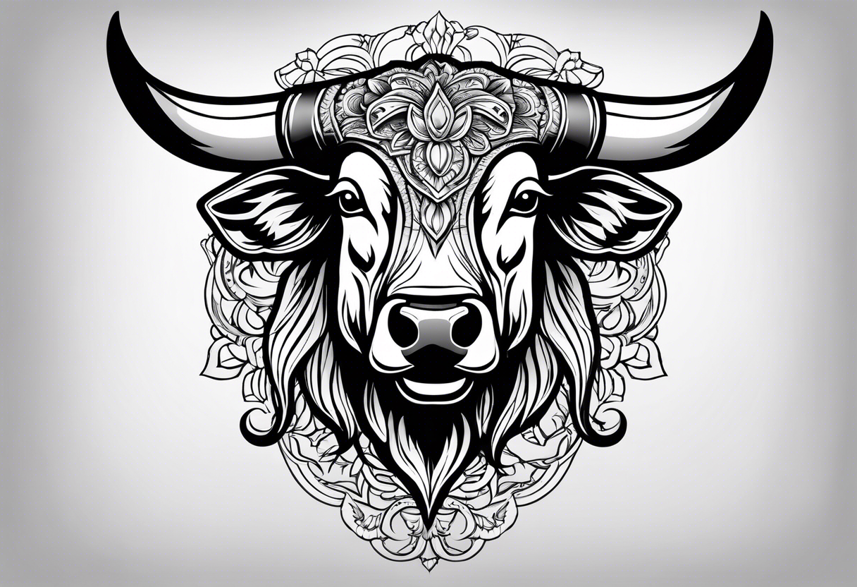 Tribal Bull Tattoo Design Taurus Zodiac Power Symbol Shirt, hoodie,  sweater, longsleeve and V-neck T-shirt