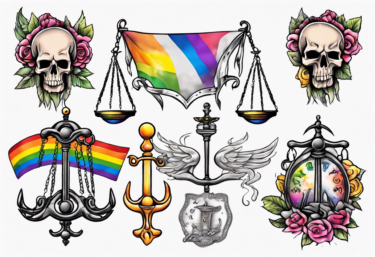 Gay pride Massachusetts libra tattoo idea