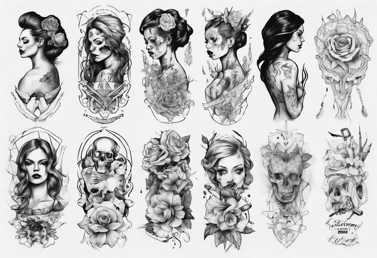 The anatomy of the female human tattoo idea