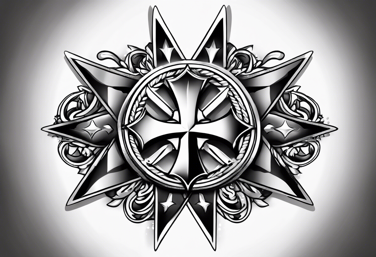 Maltese cross tattoo idea