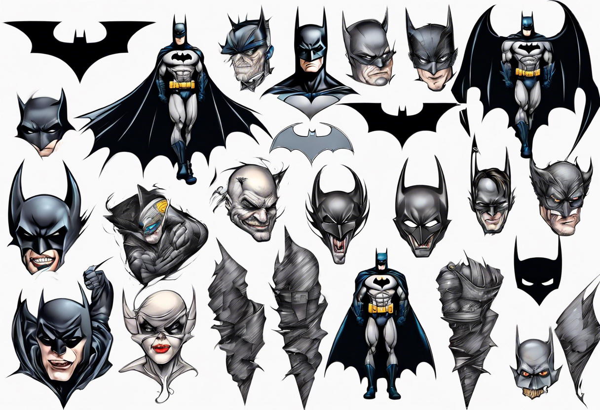 batman gotham sleeve tattoo idea