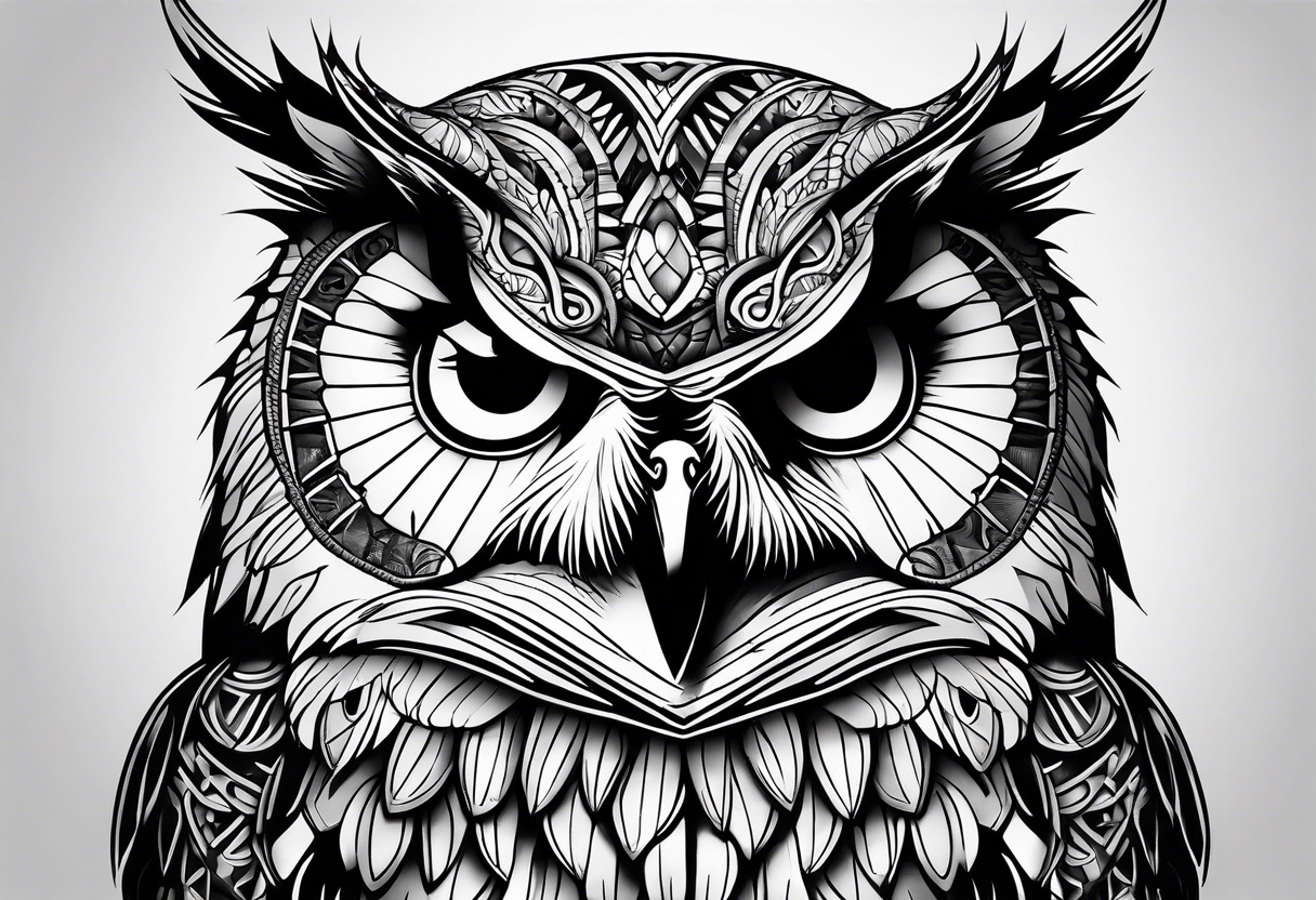 Tribal Owl Tattoo by Enohkas on DeviantArt