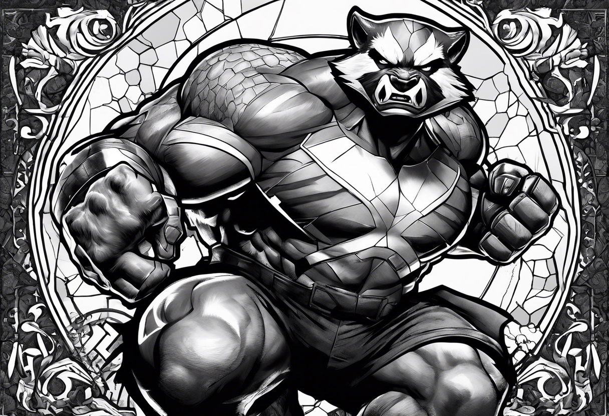 I want to change Avengers characters with animals. Hulk will be Badger tattoo idea