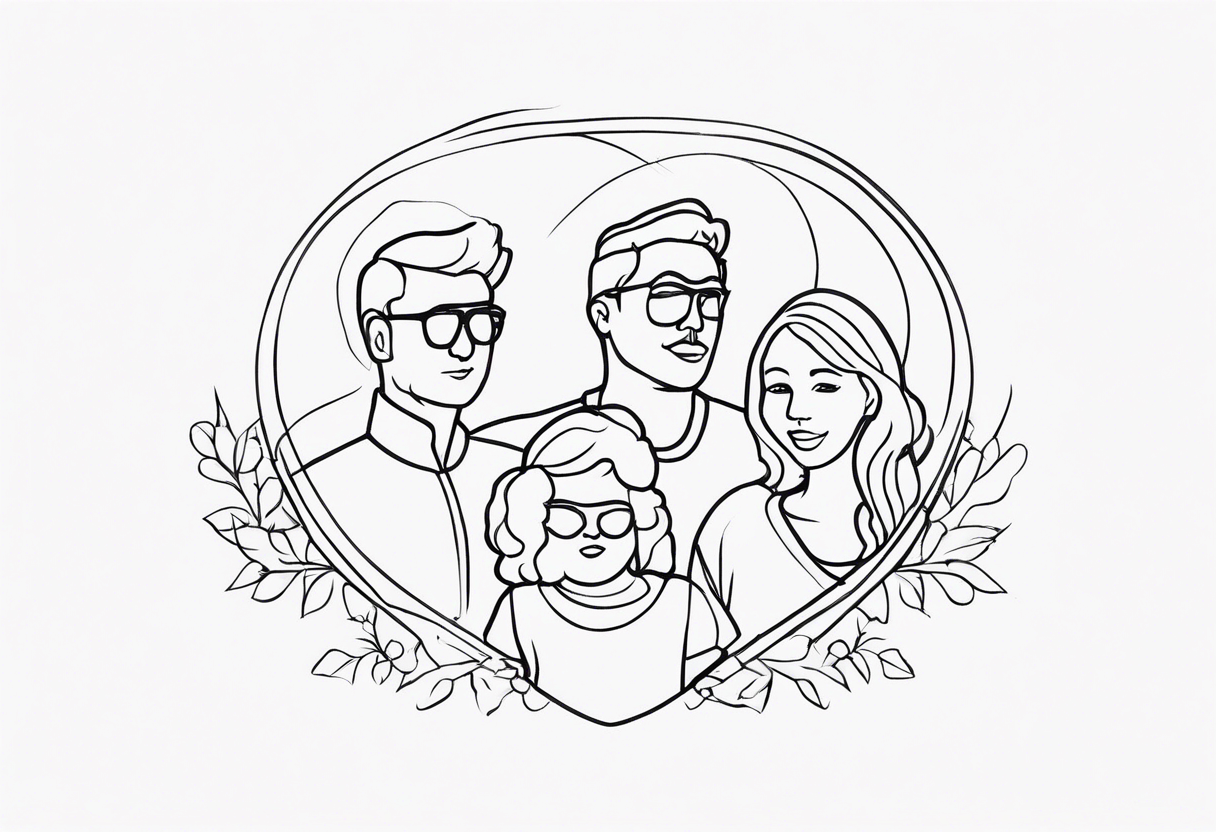 family of three tattoo idea