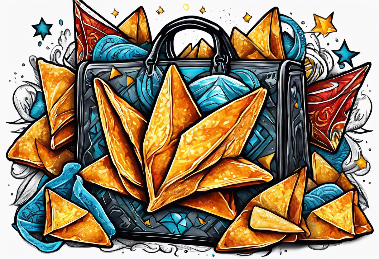 Bag of Cool ranch doritos tattoo idea