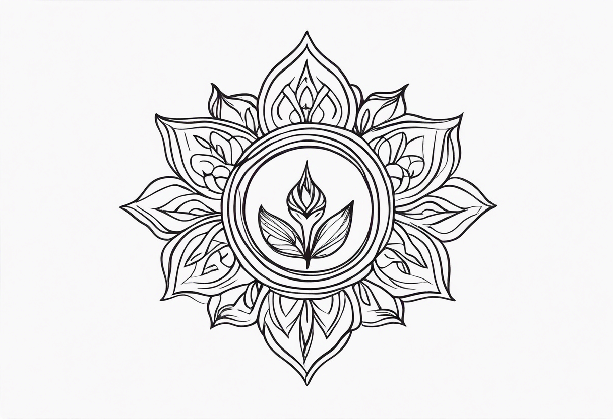 small minimalistic soft spiritual
 motif no border tattoo idea