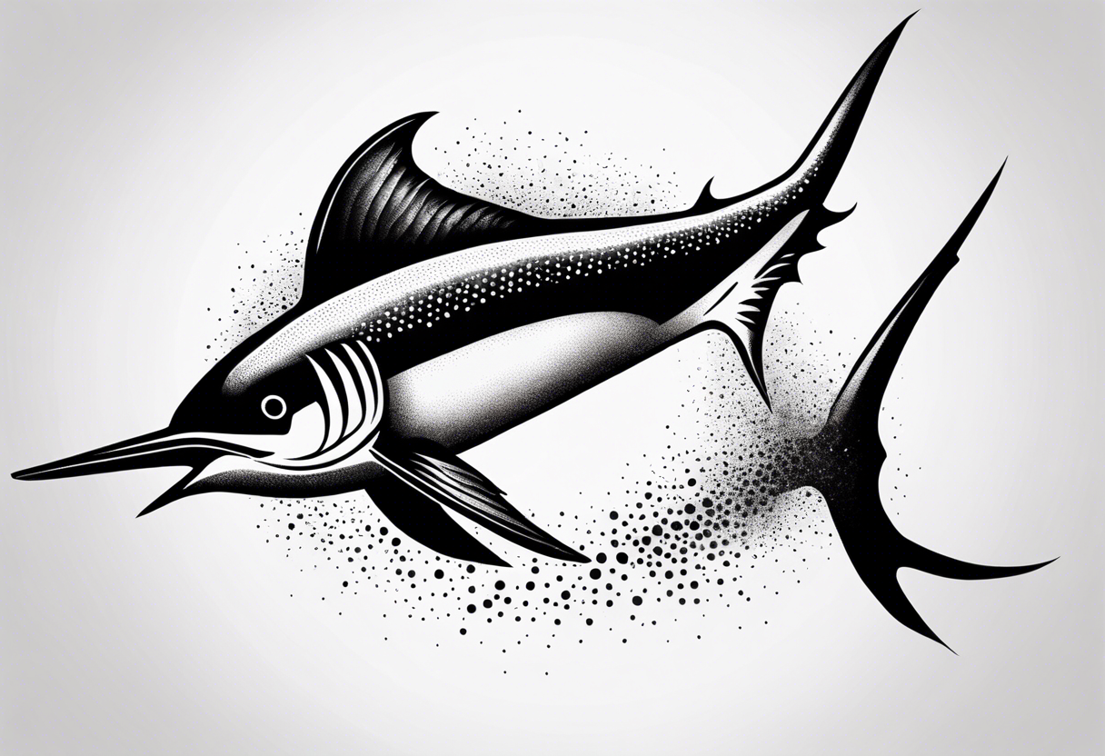 Marlin jumping tattoo idea