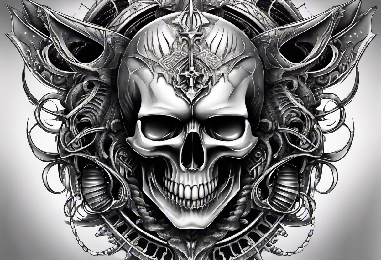 H.R Giger Skull tattoo idea