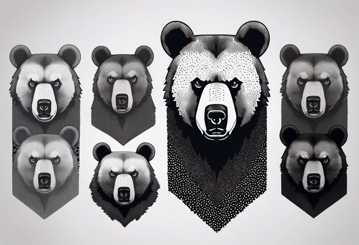 angry bear
different seasons tattoo idea