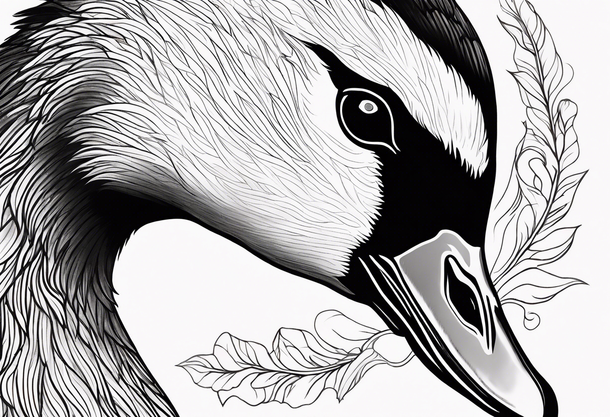 canadian goose mystical Background tattoo idea