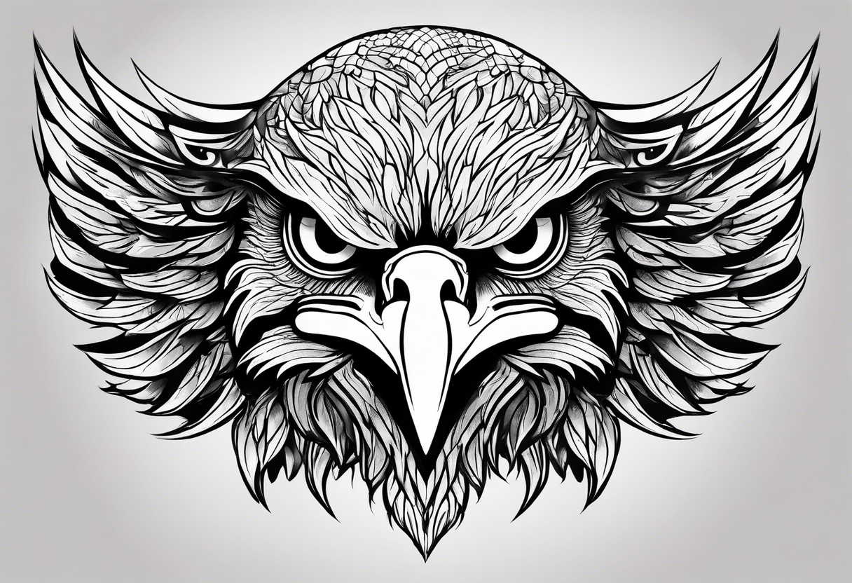 Eagle Silhouette Tattoo At Getdrawings - Eagle Face Silhouette Transparent  PNG - 628x568 - Free Download on NicePNG