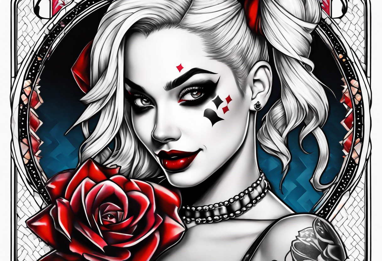 Pinup Harley Quinn tattoo idea