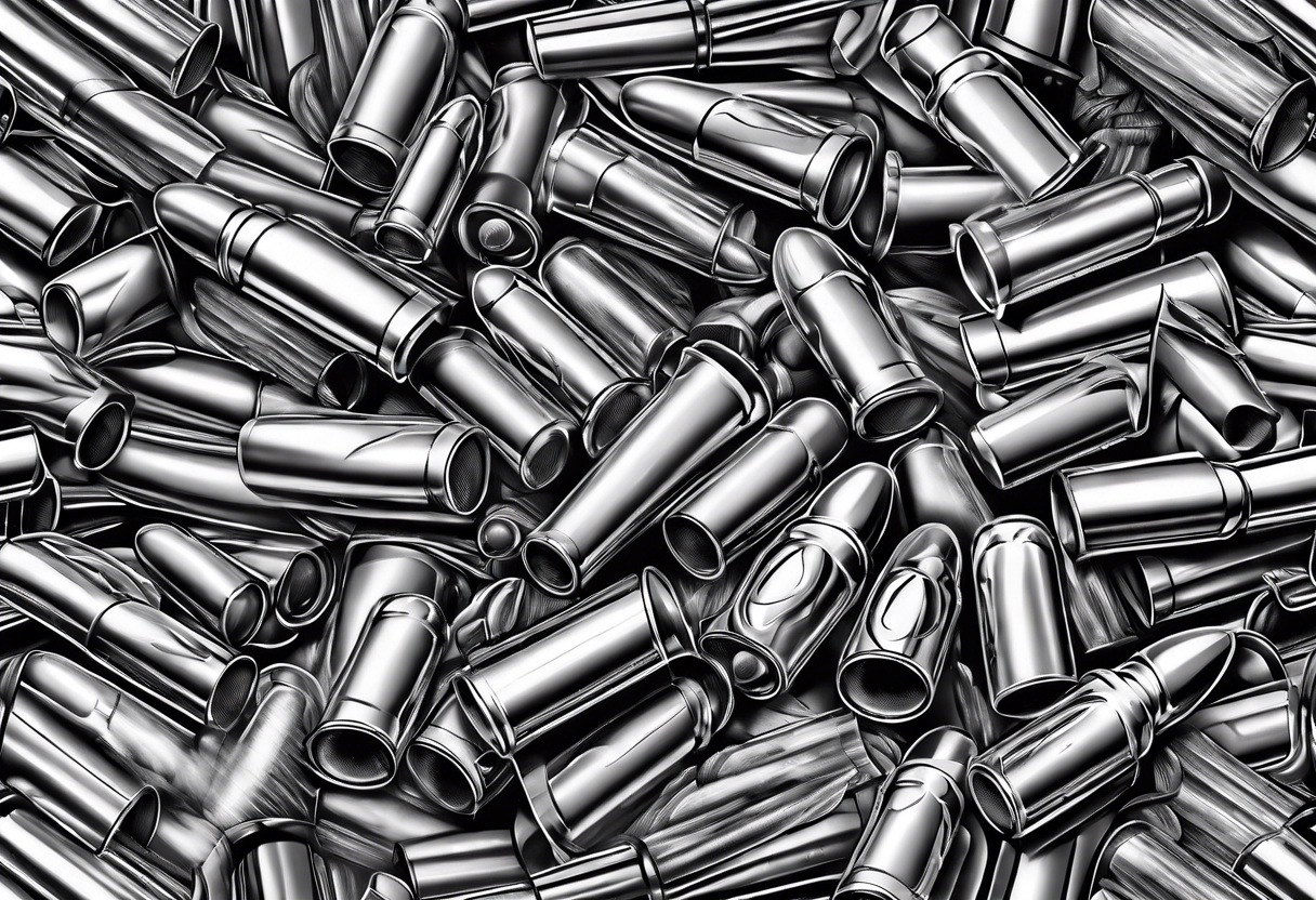 Spent bullet casings in smoke tattoo idea