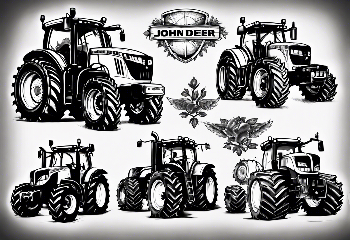 John deer combine tractor tattoo idea