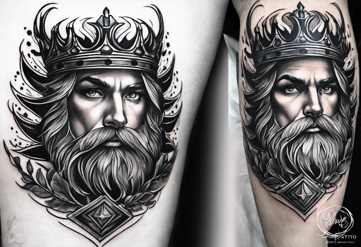 Inspired by the iconic character from the movie, this tattoo would capture the regal nature and emotional impact of the story, perhaps including elements like a crown or a royal mantle. tattoo idea