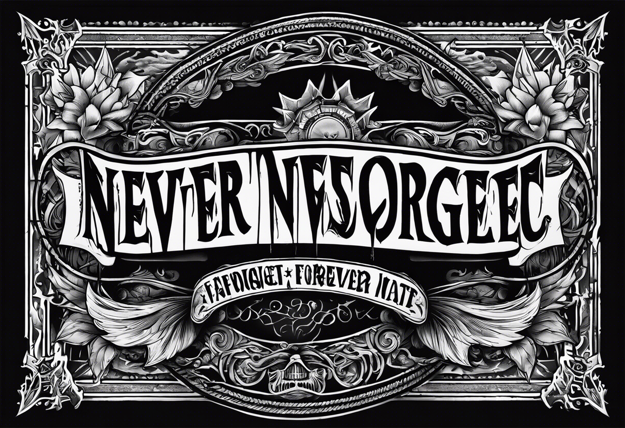 forgive forget lettering tattoo | Tattoos by Nate Pankratz S… | Flickr