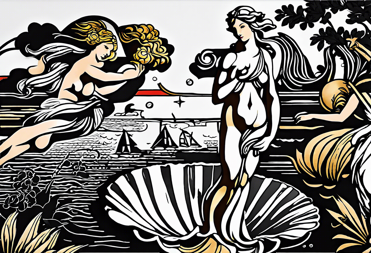 The birth of Venus tattoo idea