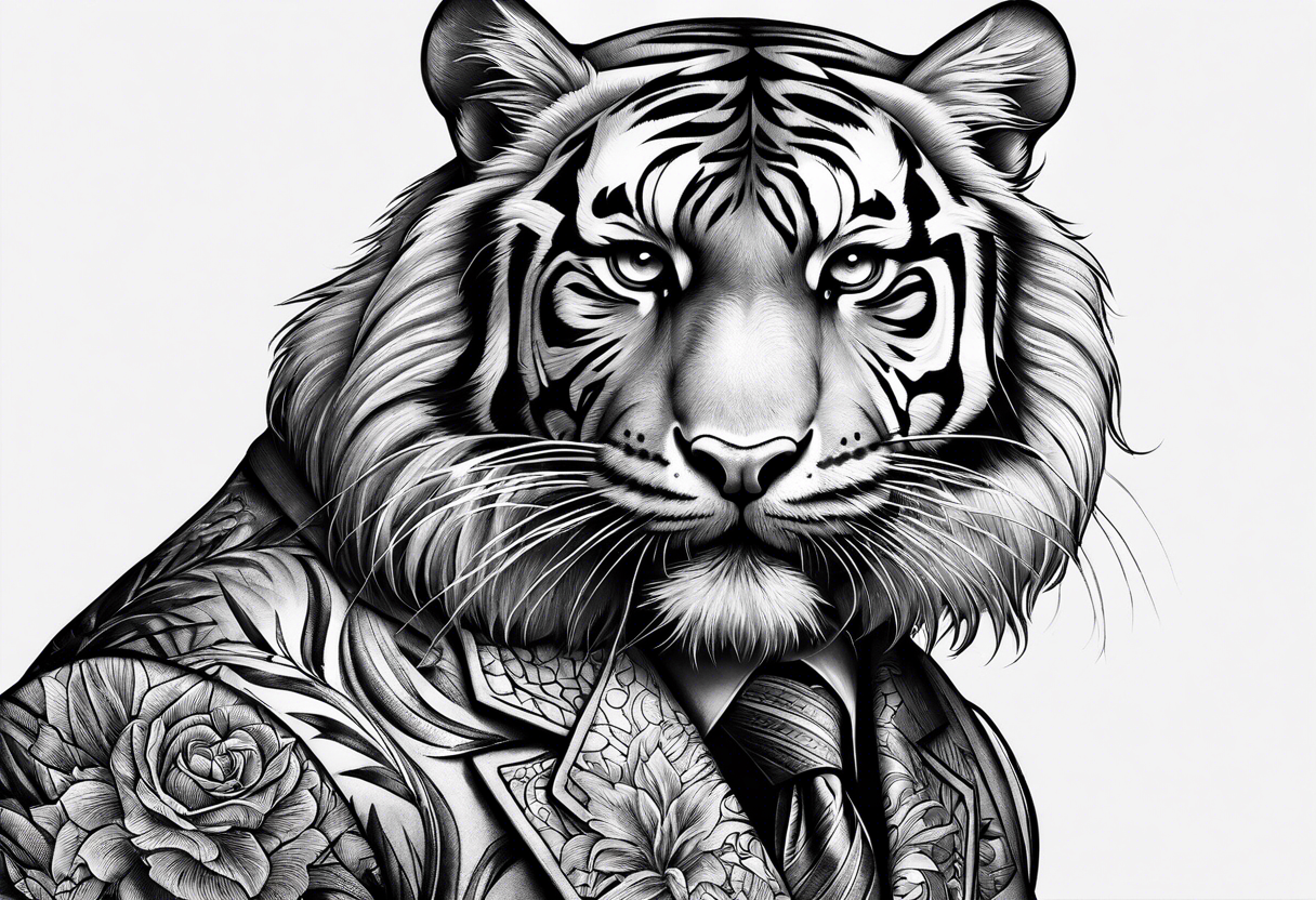 Ratte auf Tiger tattoo idea