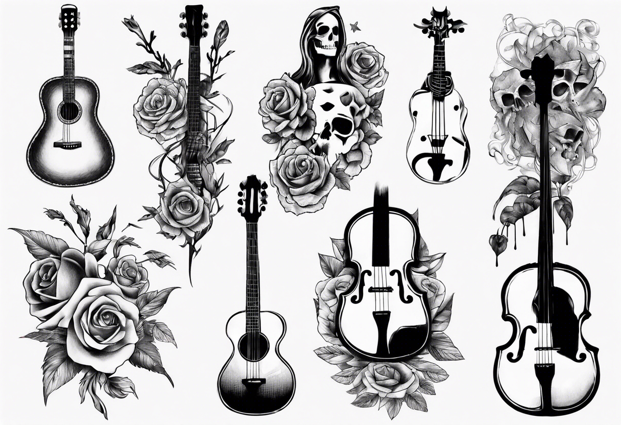 190+ Acoustic Guitar Tattoo Designs Stock Photos, Pictures & Royalty-Free  Images - iStock