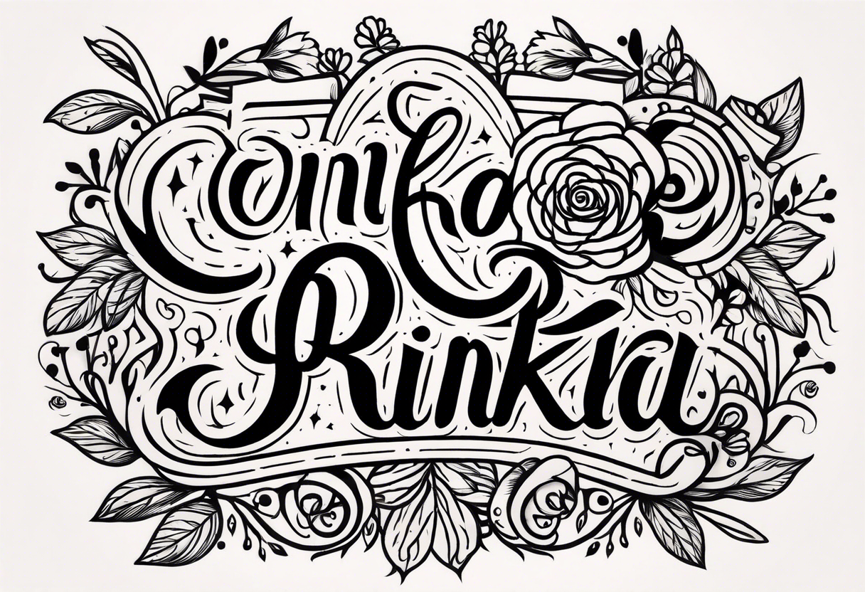 Anika Rose in vintage lettering tattoo idea
