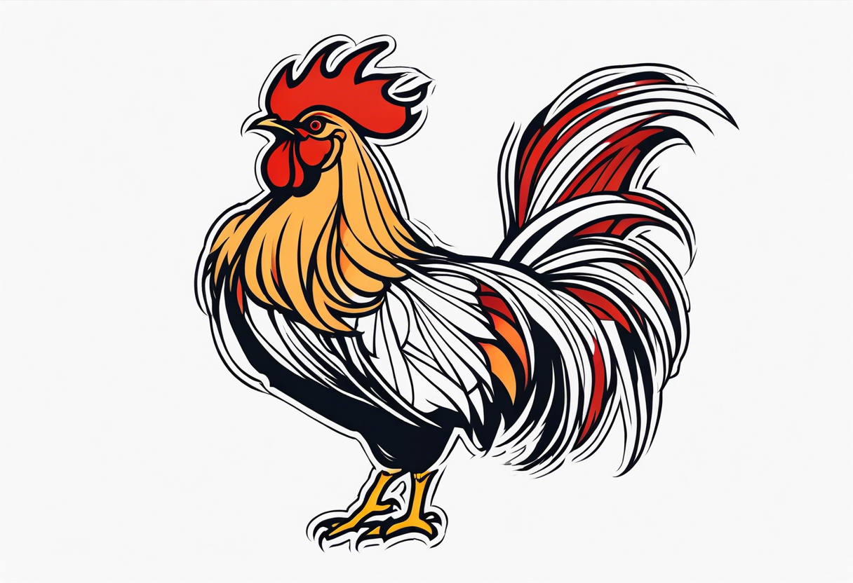 rooster tattoo idea