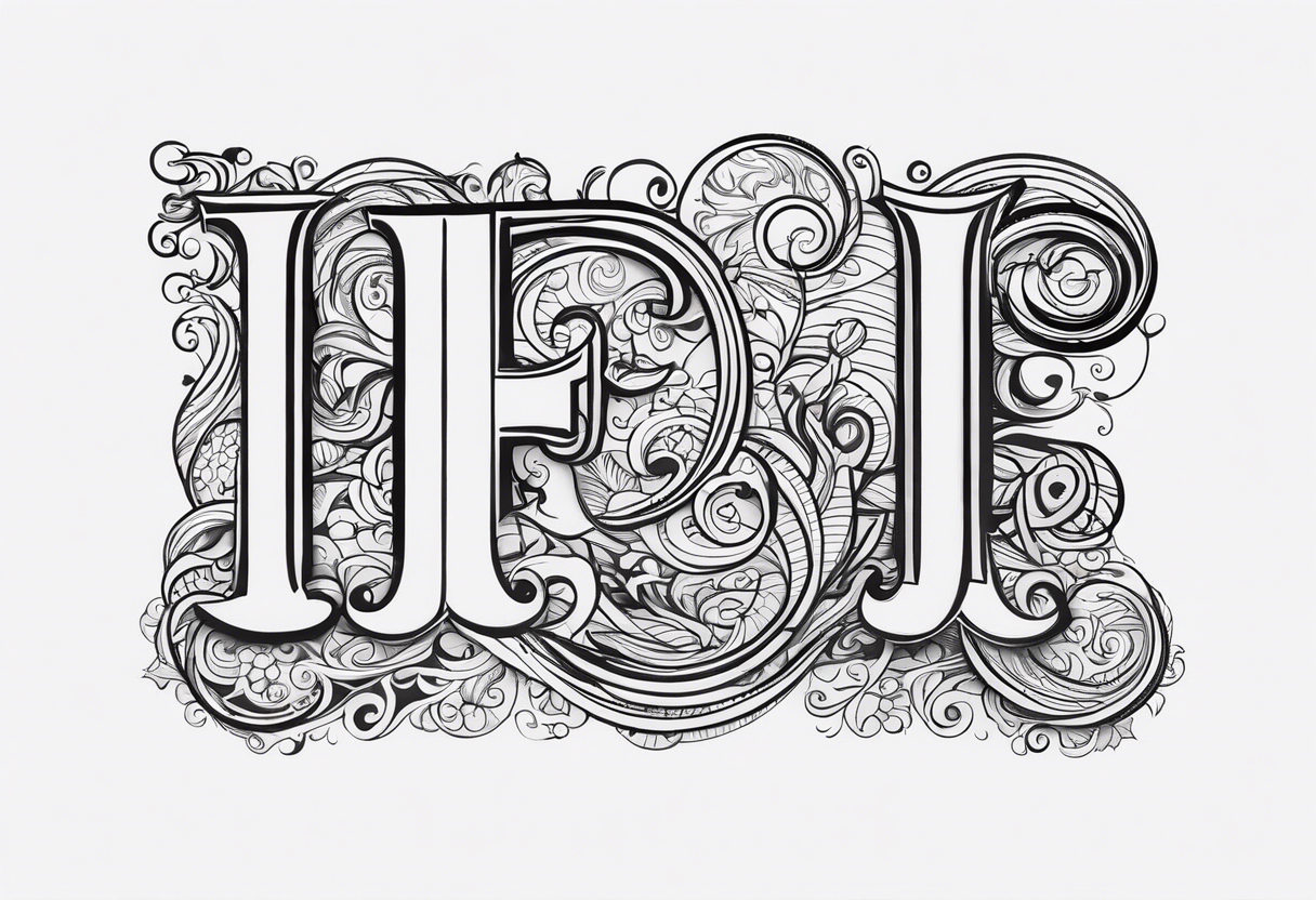 Lee in curly font tattoo idea