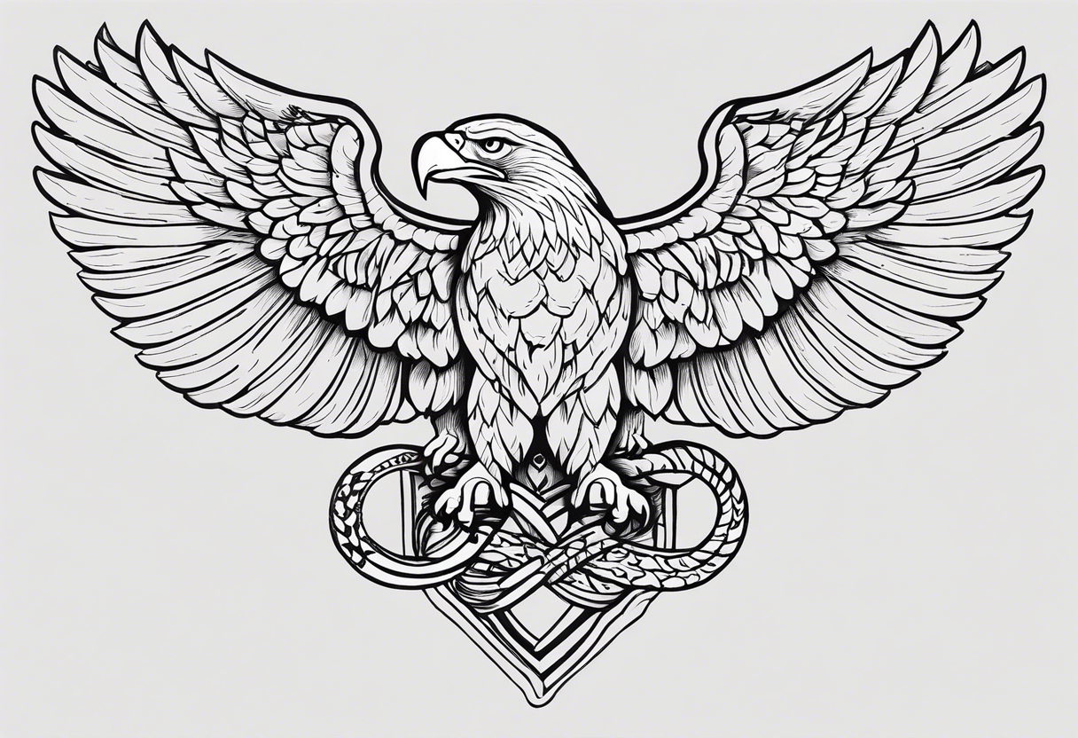 Slavic eagle carrying a snake tattoo idea