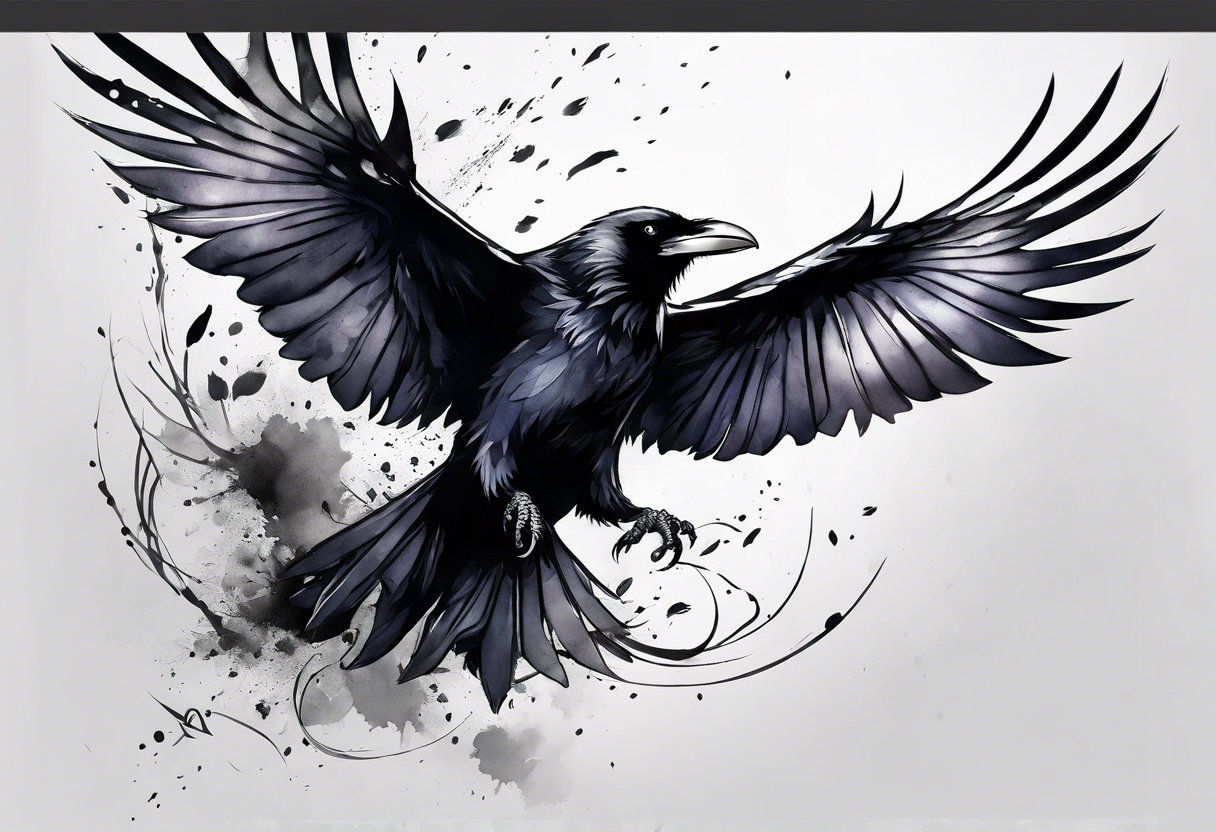 Flying Ravens tattoo idea