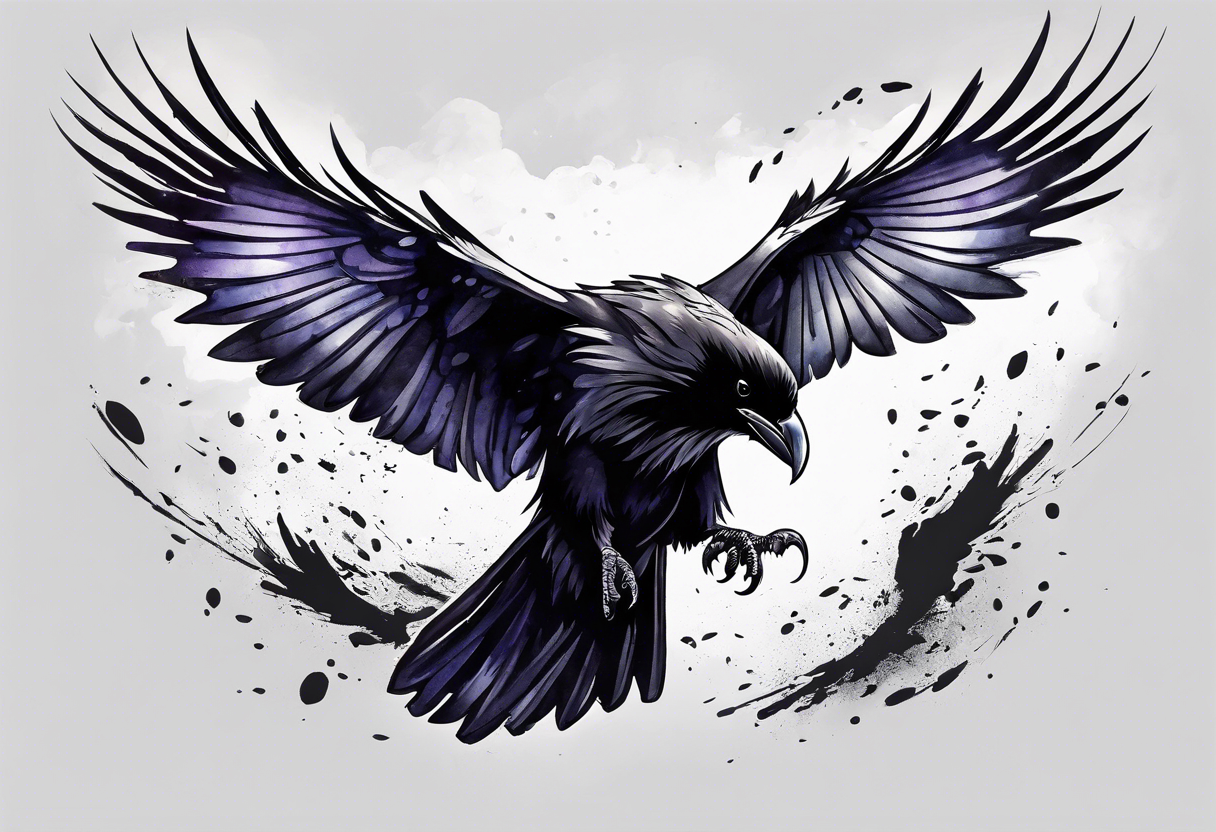 Flying Ravens tattoo idea