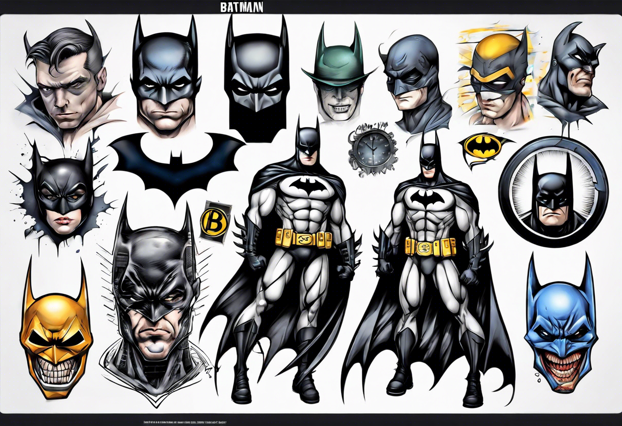 batman gotham sleeve tattoo idea