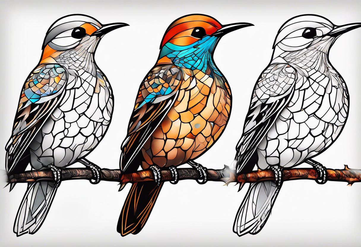 Female flicker bird tattoo idea