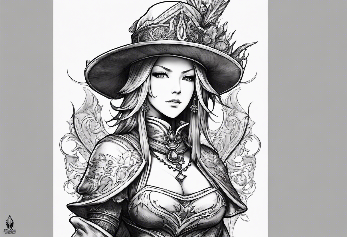 Beatrix from Final Fantasy 9 wielding Save the Queen tattoo idea