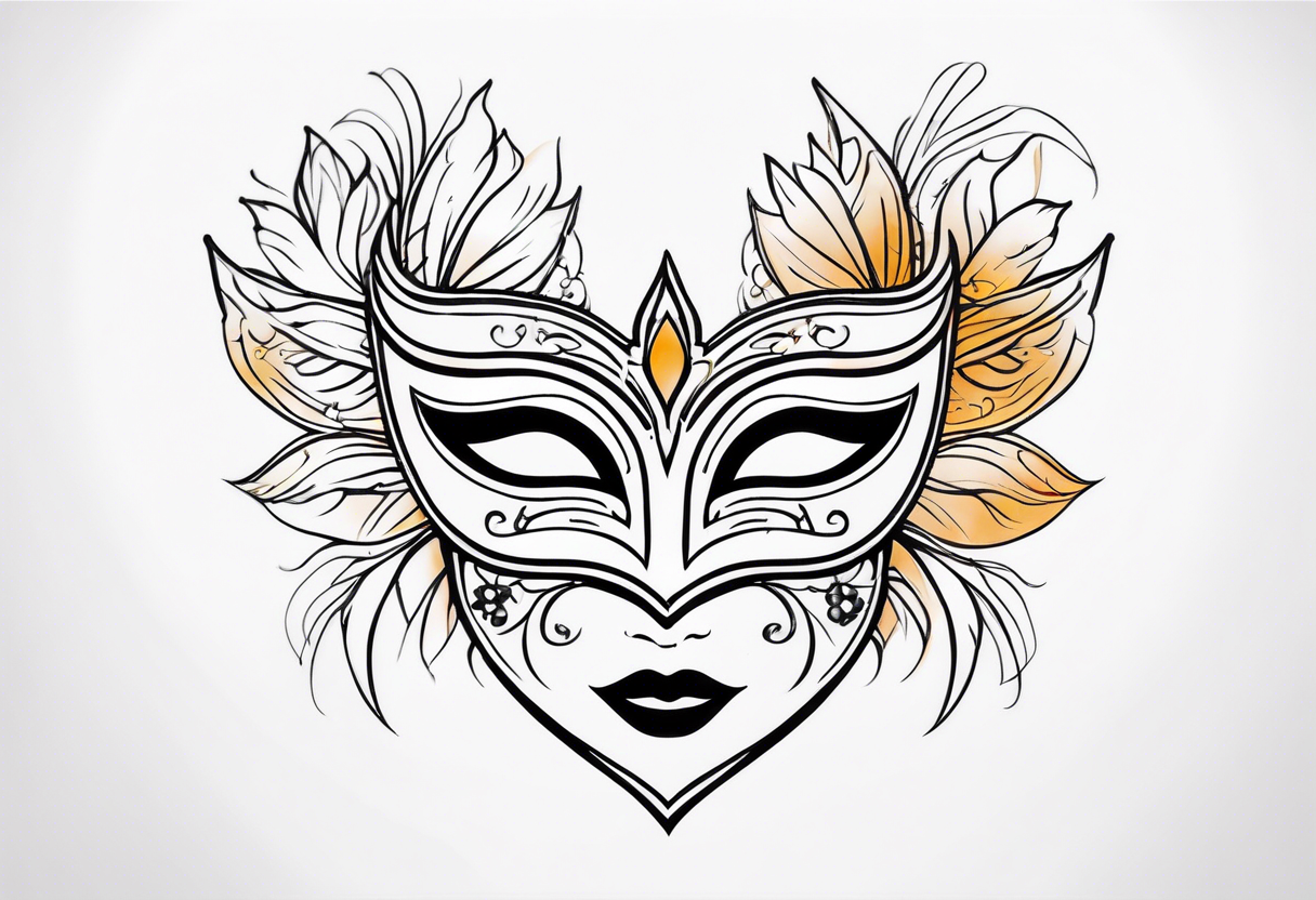 masquerade ball tattoo idea