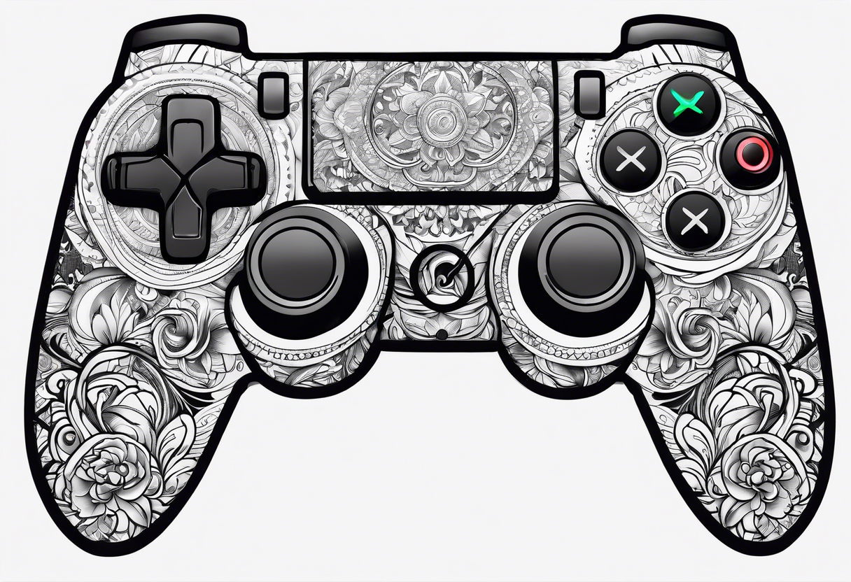 Controller with emotion buttons tattoo idea