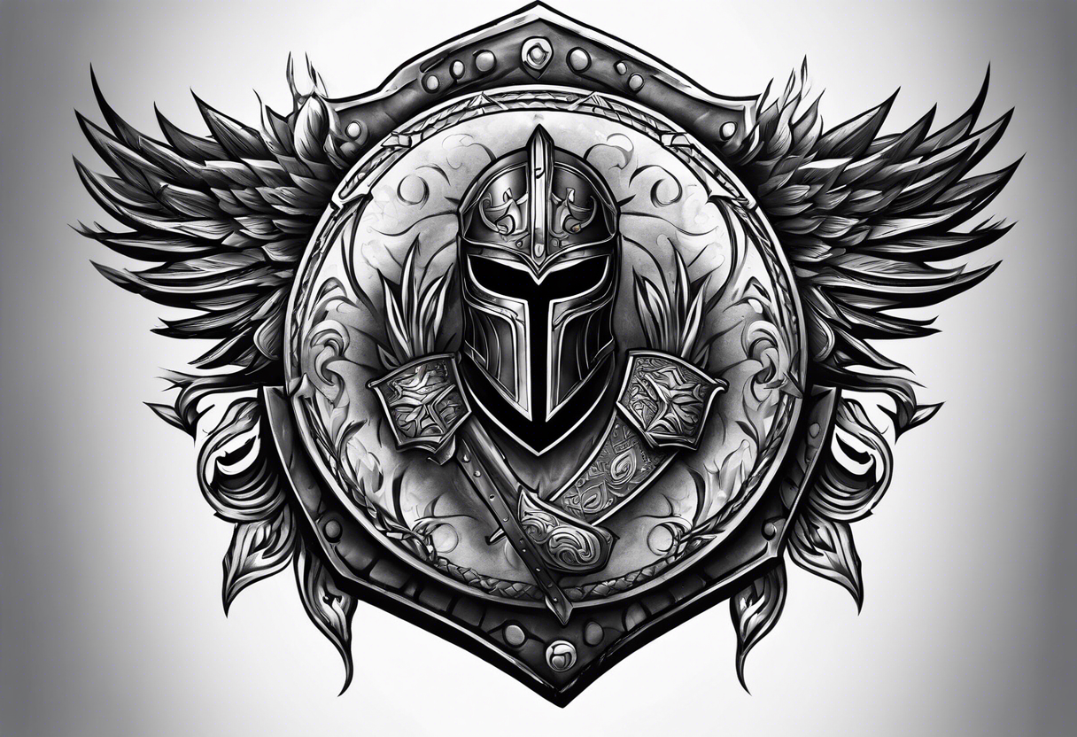 Warrior, shield, brotherhood, loyalty tattoo idea