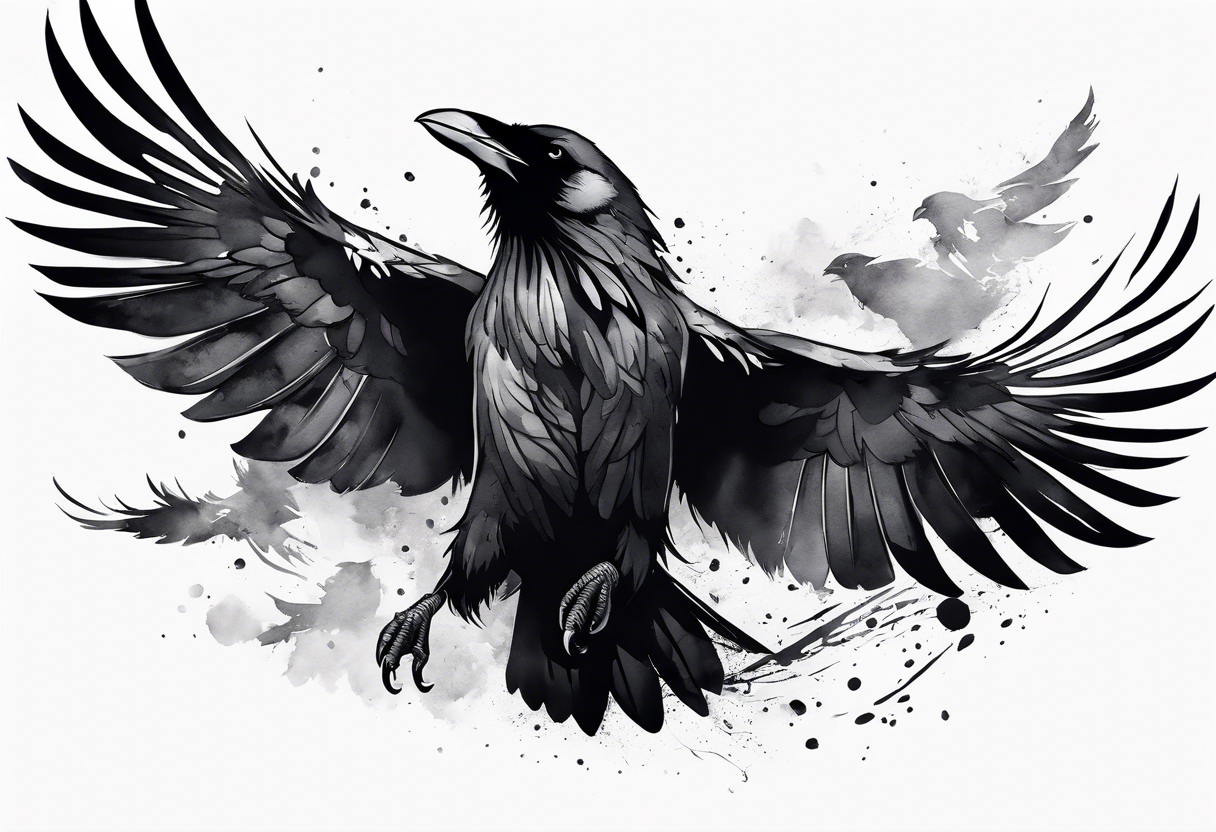 Flying Ravens tattoo idea