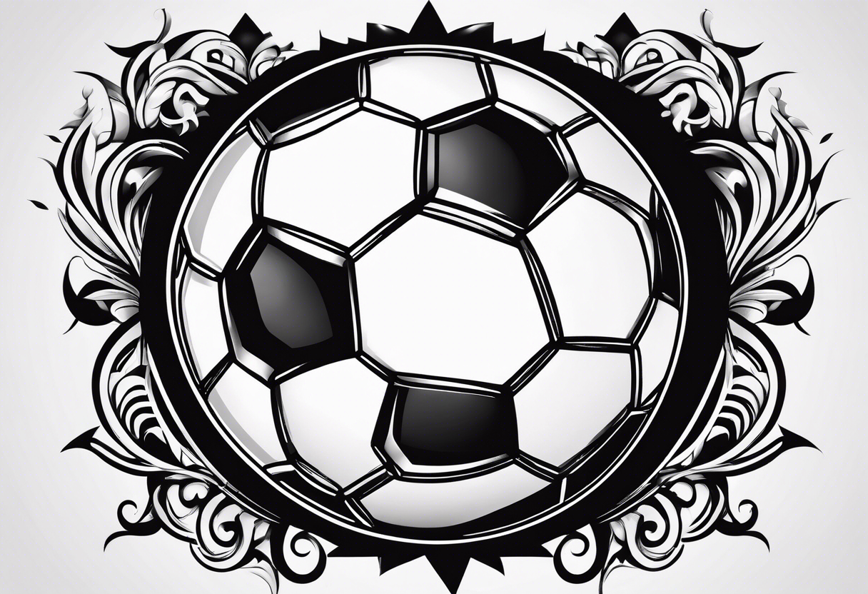 Small soccer ball tattoo idea