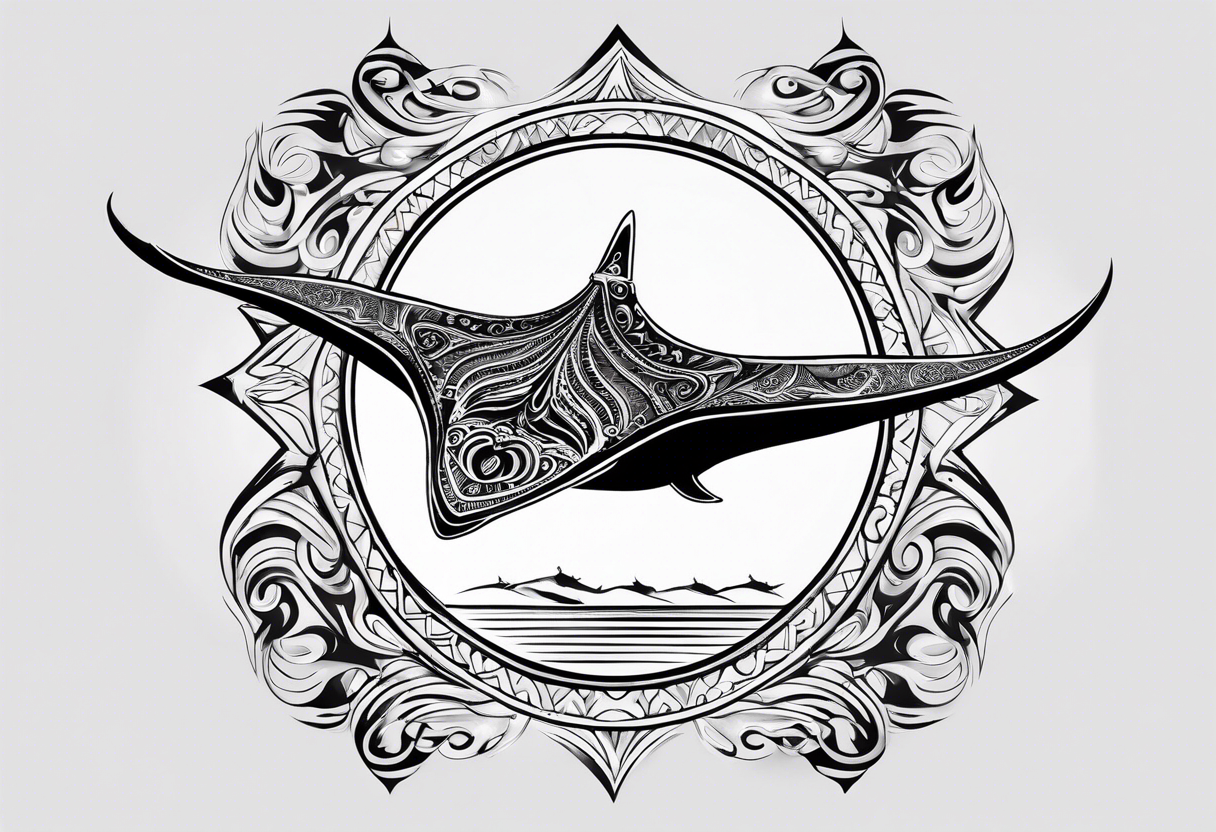 Arm band with manta ray tattoo idea