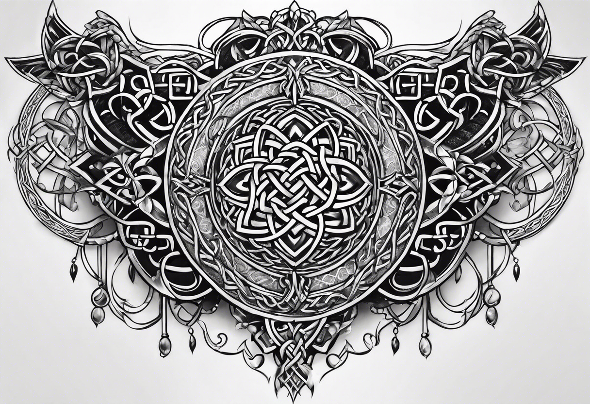 celtic sternum tattoo tattoo idea